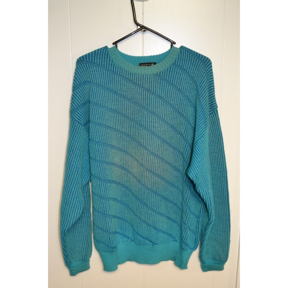 Vintage DEMETRE 100% VIRGIN WOOL SKI RACING SWEATER PULLOVER MEN'S L Apres SKI